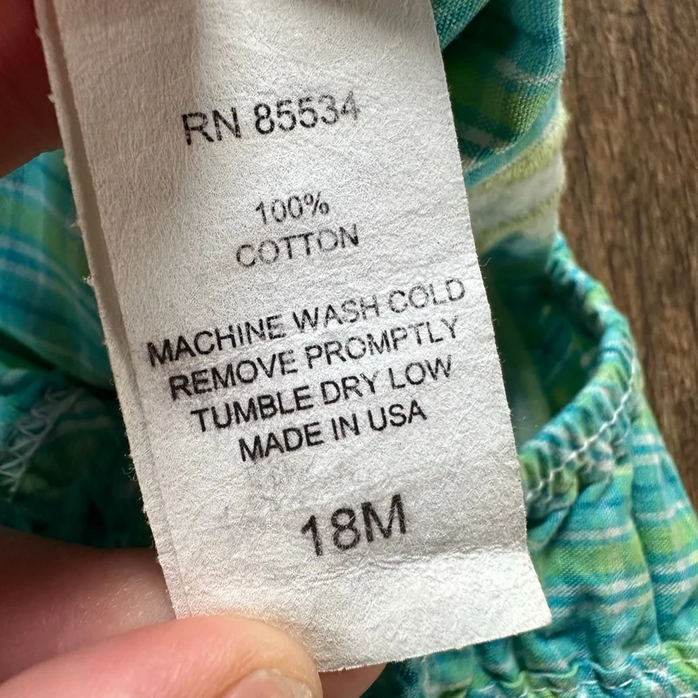 Baby The Bailey Boys One Piece Swimsuit 18 Months Blue Green Plaid Whale Boutiqu